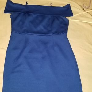 Midi Blue off the shoulder Dress
